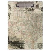 Kaart van Texas met County Borders Klembord (Voorkant)