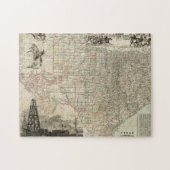 Kaart van Texas met County Borders Legpuzzel (Horizontaal)