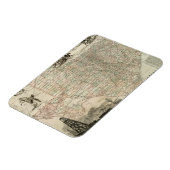 Kaart van Texas met County Borders Magneet (Linkerzijde)