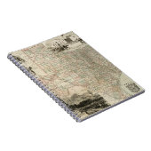 Kaart van Texas met County Borders Notitieboek (Rechterzijde)