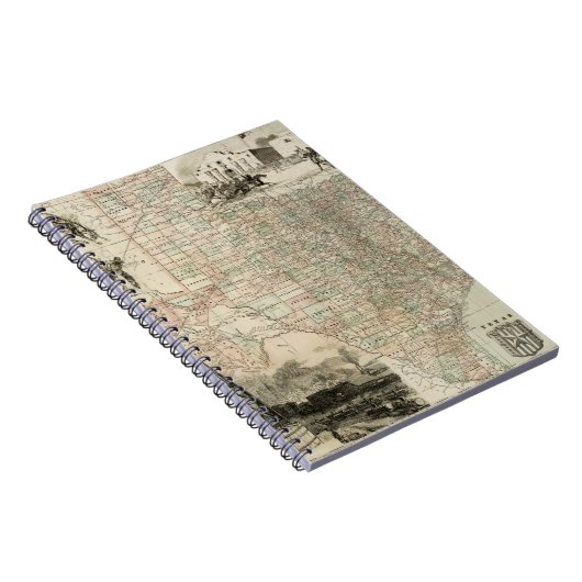 Kaart van Texas met County Borders Notitieboek (Rechterzijde)