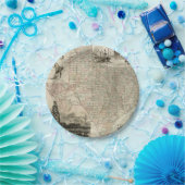 Kaart van Texas met County Borders Papieren Bordje (Feest)