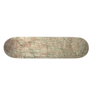 Kaart van Texas met County Borders Persoonlijk Skateboard