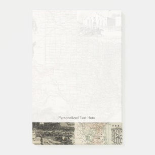 Kaart van Texas met County Borders Post-it® Notes