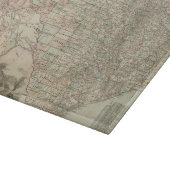 Kaart van Texas met County Borders Snijplank (Hoek)