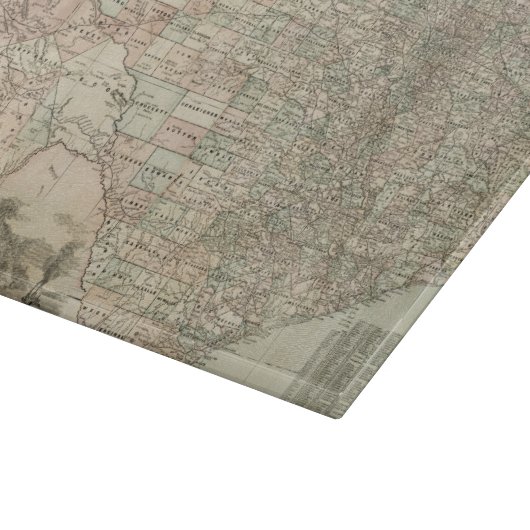 Kaart van Texas met County Borders Snijplank (Hoek)