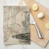 Kaart van Texas met County Borders Theedoek (Quarter Fold)