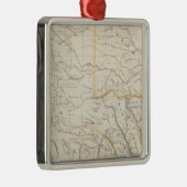 Kaart van Texas Metalen Ornament (Rechts)