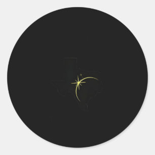 Kaart van Texas Path of Totality 04.08.2024 Totaal Ronde Sticker