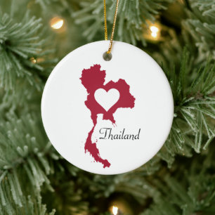Kaart van Thailand Keramisch Ornament