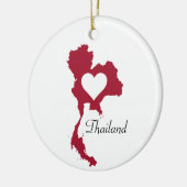 Kaart van Thailand Keramisch Ornament (Links)