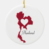 Kaart van Thailand Keramisch Ornament (Achterkant)