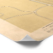  kaart van The Washington DC Mall (1917) Poster (Hoek)