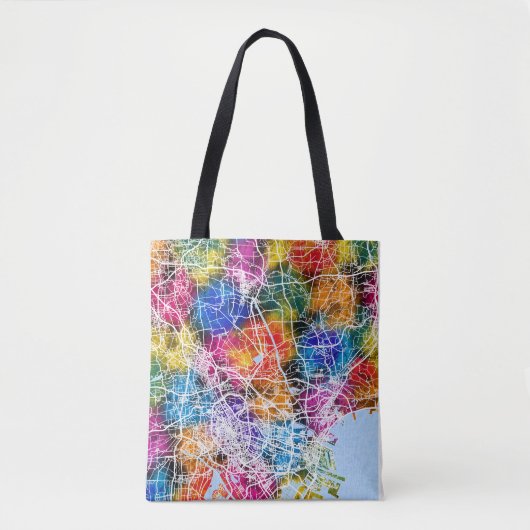 Kaart van Tianjin China Tote Bag (Voorkant)
