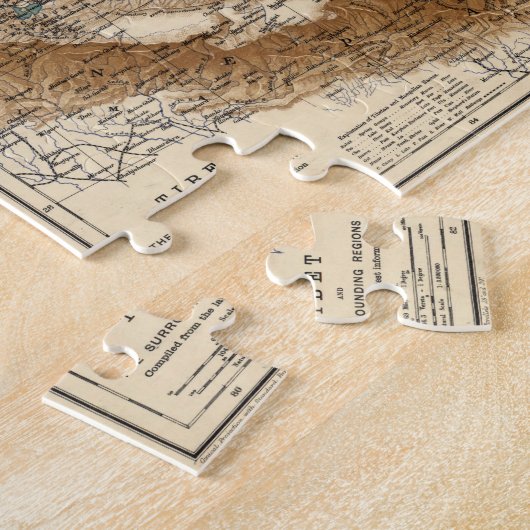 kaart van Tibet (1906) Legpuzzel (Zijkant)