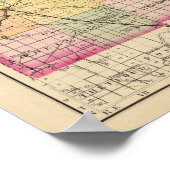 Kaart van Tocola County, Michigan Poster (Hoek)