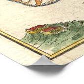  kaart van Tokio Japan (1752) Poster (Hoek)