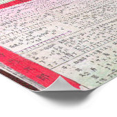 kaart van Tokio Japan (1880) Poster (Hoek)