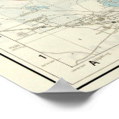 kaart van Tokio Japan (1954) Poster (Hoek)