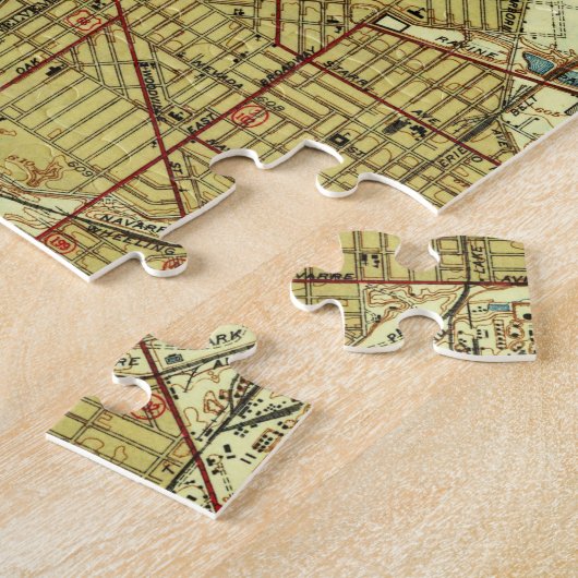  kaart van Toledo Ohio (1938) Legpuzzel (Zijkant)