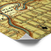  kaart van Toledo Ohio (1938) Poster (Hoek)