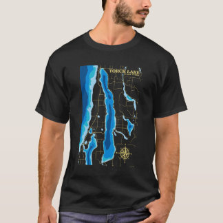 Kaart van Torch Lake Adventure T-shirt