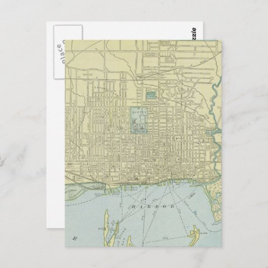 kaart van Toronto (1901) (Voorkant / Achterkant)