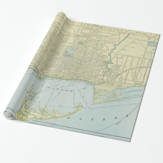  kaart van Toronto (1901) Cadeaupapier (Uitgerold)