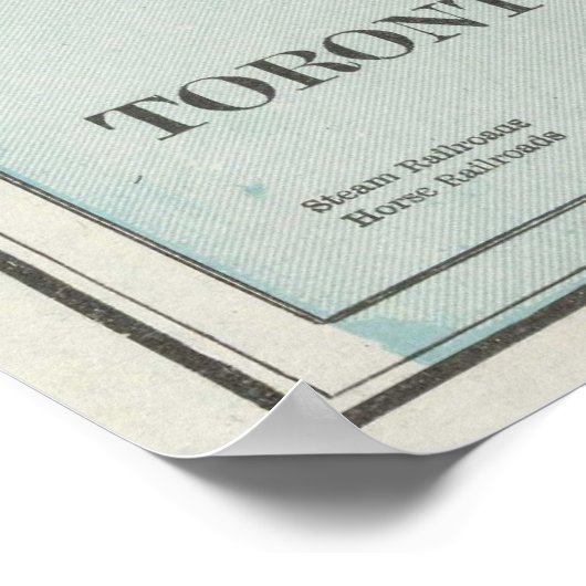 kaart van Toronto (1901) Poster (Hoek)