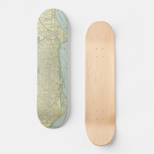  kaart van Toronto (1901) Skateboard (Voorkant)
