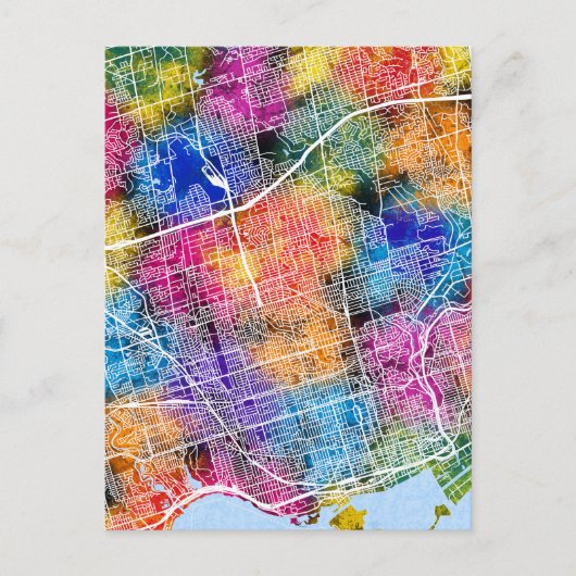 Kaart van Toronto Canada (Voorkant)