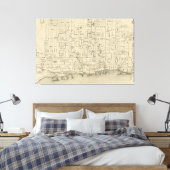  kaart van Toronto Canada (1880) Canvas Afdruk (Insitu (Slaapkamer))