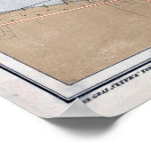 kaart van Torun Polen (1921) Poster (Hoek)