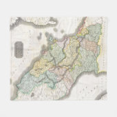  kaart van Toscane (1814) Fleece Deken (Voorkant (Horizontaal))