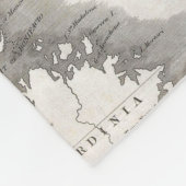  kaart van Toscane (1814) Fleece Deken (Hoek)