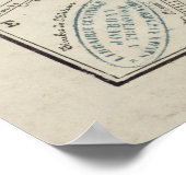  kaart van Toulouse Frankrijk (1844) Poster (Hoek)