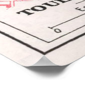  kaart van Toulouse Frankrijk (1900) Poster (Hoek)