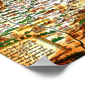  kaart van Transsylvanië Poster (Hoek)