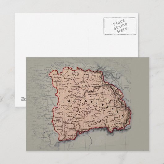 Kaart van Transylavania (Voorkant / Achterkant)