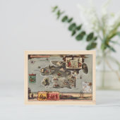 Kaart van Treasure Island door Robert Louis Steven (Staand voorkant)