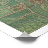 Kaart van Trento, van "Civitates Orbis Terrarum" d Poster (Hoek)