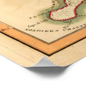  kaart van Trinidad (1912) Poster (Hoek)