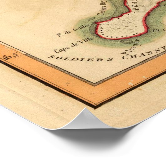  kaart van Trinidad (1912) Poster (Hoek)