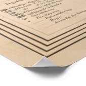  kaart van Trondheim Noorwegen (1842) Poster (Hoek)