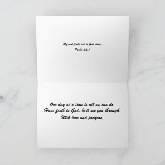 Kaart van troost en bemoediging. (Binnen)