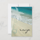 Kaart van Tropische Beach Wedding RSVP-respons (Voorkant)