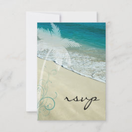 Kaart van Tropische Beach Wedding RSVP-respons