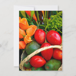 Kaart van tropische vruchten