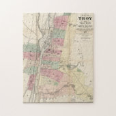  kaart van Troy NY (1874) Legpuzzel (Verticaal)