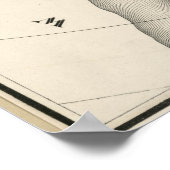  kaart van Troy NY (1874) Poster (Hoek)